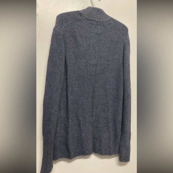 Flag & Anthem Mens 1/4 Zip Winter Sweater Pullover Medium Navy Blue Long Sleeve - Picture 2 of 15